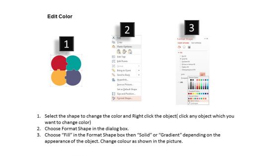 Four Puzzle Steps With Icons Powerpoint Templates