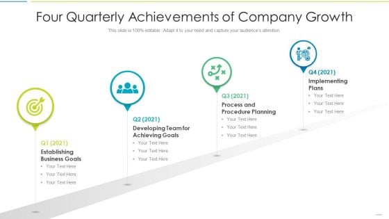 Four Quarterly Achievements Of Company Growth Download PDF Four Quarterly Achievements Of Company Growth Download PDF