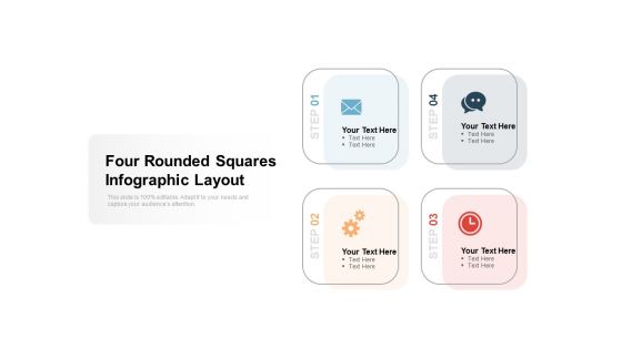 Four Rounded Squares Infographic Layout Ppt PowerPoint Presentation Infographic Template Themes