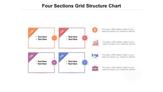 Four Sections Grid Structure Chart Ppt PowerPoint Presentation Infographic Template Guide