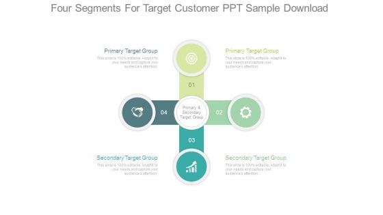 Four Segments For Target Customer Ppt Sample Download