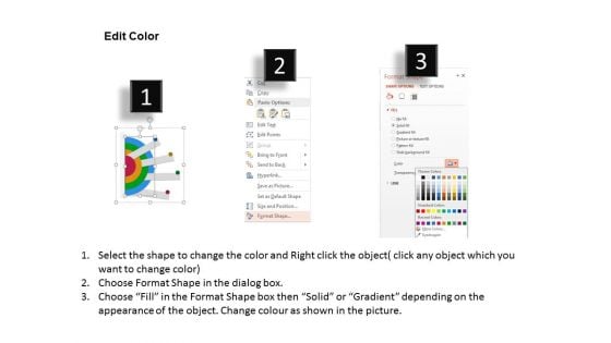 Four Semicircle Steps And Icons Powerpoint Template
