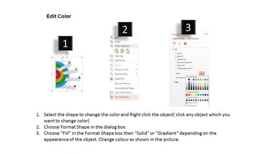 Four Semicircle Steps And Icons Powerpoint Template