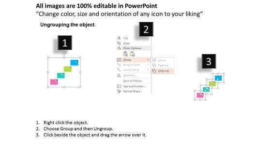 Four Sequential Boxes And Icons Diagram Powerpoint Template