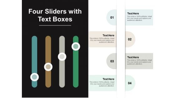 Four Sliders With Text Boxes Ppt PowerPoint Presentation Layouts Shapes