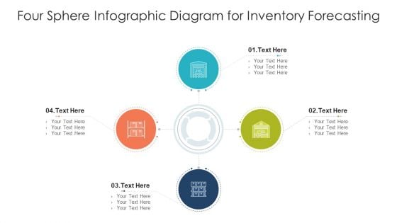 Four Sphere Infographic Diagram For Inventory Forecasting Ppt PowerPoint Presentation Layouts Guidelines PDF