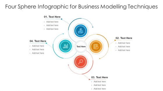 Four Sphere Infographic For Business Modelling Techniques Ppt PowerPoint Presentation Layouts Brochure PDF