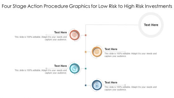 Four Stage Action Procedure Graphics For Low Risk To High Risk Investments Icons PDF