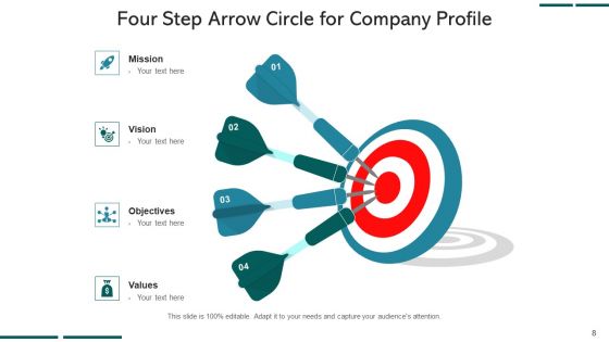 Four Stage Arrow Circle Team Development Ppt PowerPoint Presentation Complete Deck With Slides