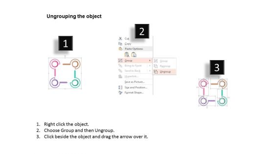 Four Staged Circle With Business Icons Powerpoint Template