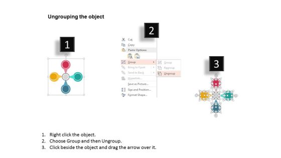Four Staged Circular Process Flow Chart Powerpoint Template Slide03