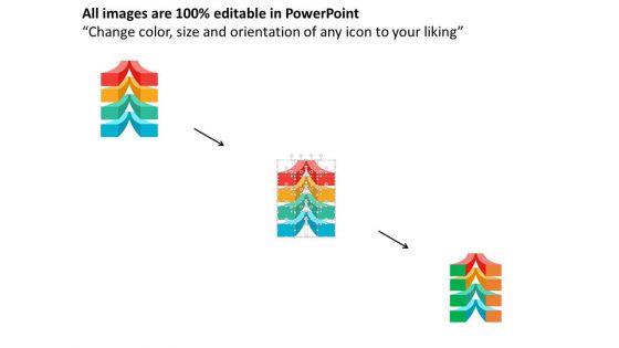 Four Staged Colored Steps And Icons Diagram Powerpoint Template