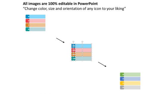 Four Staged Colored Tags And Finance Icons Powerpoint Template