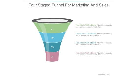 Four Staged Funnel For Marketing And Sales Ppt PowerPoint Presentation Professional