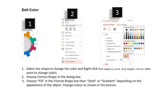 Four Staged Gear Diagram And Icons Powerpoint Template