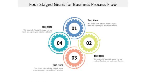 Four Staged Gears For Business Process Flow Ppt Powerpoint Presentation Infographics Ideas