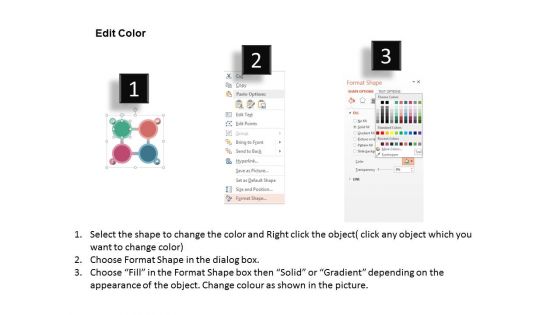 Four Staged Interconnected Circles With Icons Powerpoint Templates