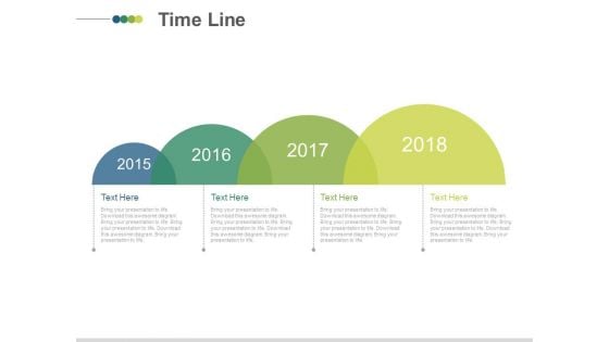 Four Staged Linear Timeline For Growth Analysis Powerpoint Slides