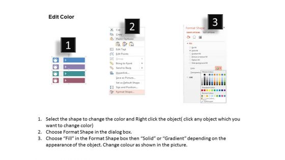 Four Staged Numeric Banners Icons Diagram Powerpoint Template