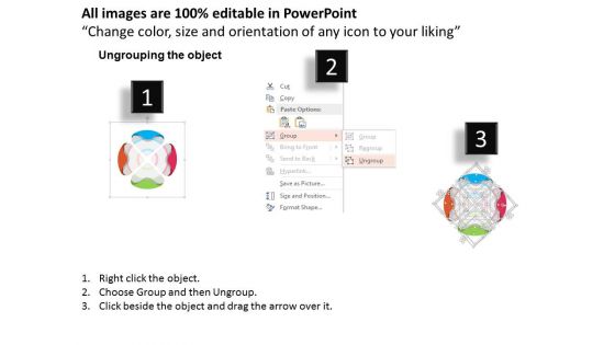 Four Staged Process Chart With Business Icons Powerpoint Templates