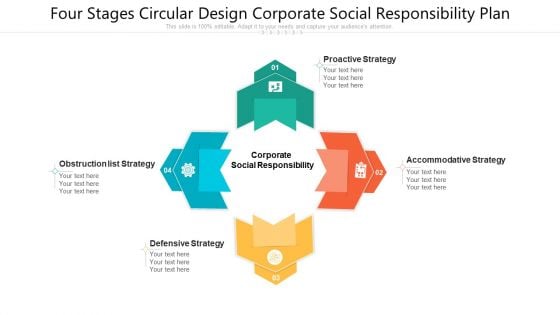 Four Stages Circular Design Corporate Social Responsibility Plan Ppt PowerPoint Presentation Gallery Shapes PDF Four Stages Circular Design Corporate Social Responsibility Plan Ppt PowerPoint Presentation Gallery Shapes PDF
