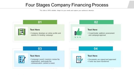 Four Stages Company Financing Process Ppt Layouts Layouts PDF