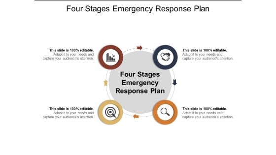 Four Stages Emergency Response Plan Ppt PowerPoint Presentation Styles Graphics Example