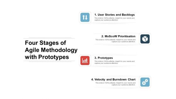 Four Stages Of Agile Methodology With Prototypes Ppt PowerPoint Presentation Ideas Deck PDF