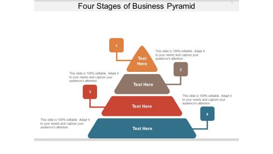 Four Stages Of Business Pyramid Ppt PowerPoint Presentation Professional Design Inspiration PDF