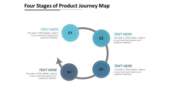 Four Stages Of Product Journey Map Ppt PowerPoint Presentation Diagram Graph Charts PDF