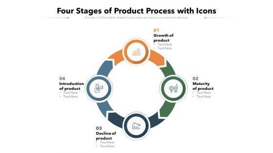 Four Stages Of Product Process With Icons Ppt PowerPoint Presentation Ideas Outfit PDF