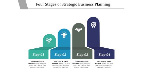 Four Stages Of Strategic Business Planning Ppt PowerPoint Presentation Model Guide