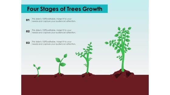 Four Stages Of Trees Growth Ppt PowerPoint Presentation Infographics Example Introduction PDF