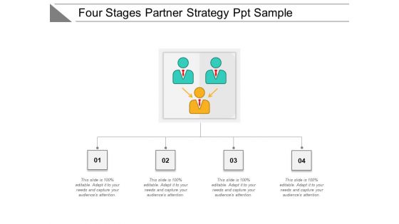 Four Stages Partner Strategy Ppt Sample Ppt PowerPoint Presentation Icon Samples PDF