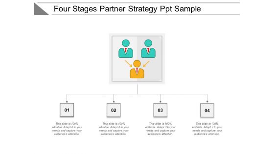 Four Stages Partner Strategy Ppt Sample Ppt PowerPoint Presentation Icon Samples PDF