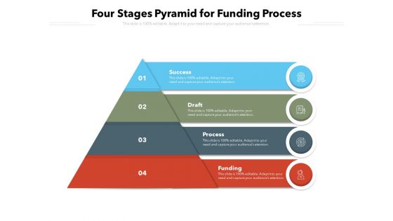 Four Stages Pyramid For Funding Process Ppt PowerPoint Presentation Gallery Design Templates PDF