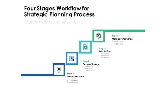 Four Stages Workflow For Strategic Planning Process Ppt PowerPoint Presentation Icon Inspiration PDF