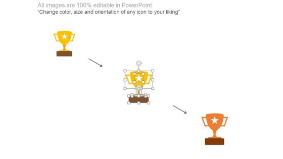 Four Star Trophies And Years For Success Powerpoint Slides