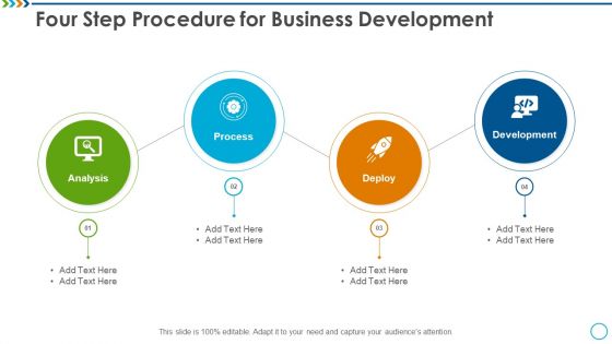 Four Step Procedure For Business Development Mockup PDF