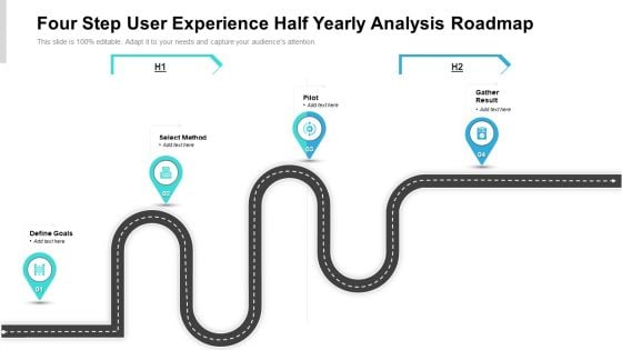 Four Step User Experience Half Yearly Analysis Roadmap Template