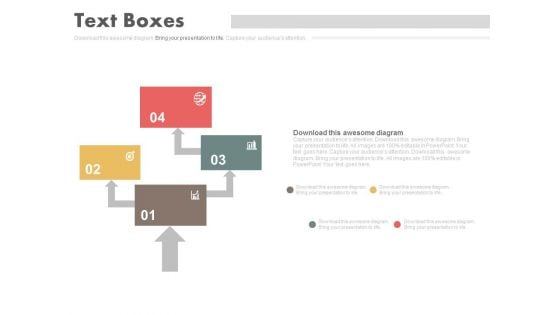 Four Steps Arrow Chart Design Powerpoint Slides