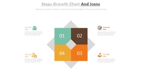 Four Steps Chart With Growth Icons Powerpoint Template