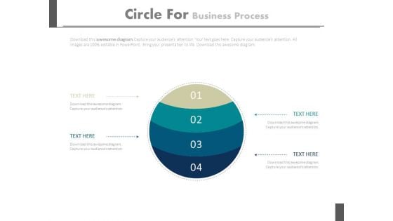 Four Steps Circles For Business Planning Process Powerpoint Slides