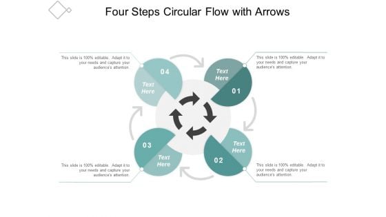 Four Steps Circular Flow With Arrows Ppt Powerpoint Presentation Portfolio Slides