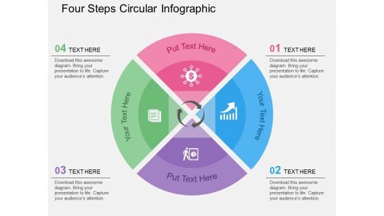 Four Steps Circular Infographic Powerpoint Templates