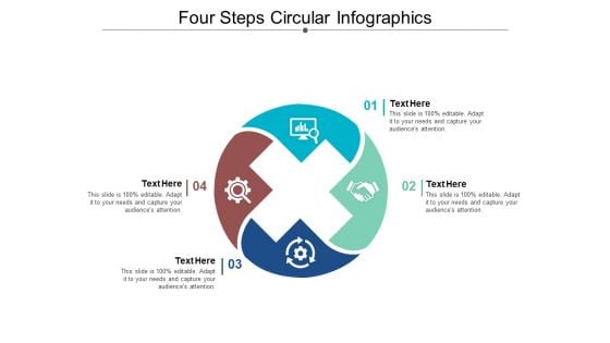 Four Steps Circular Infographics Ppt PowerPoint Presentation Infographic Template Images