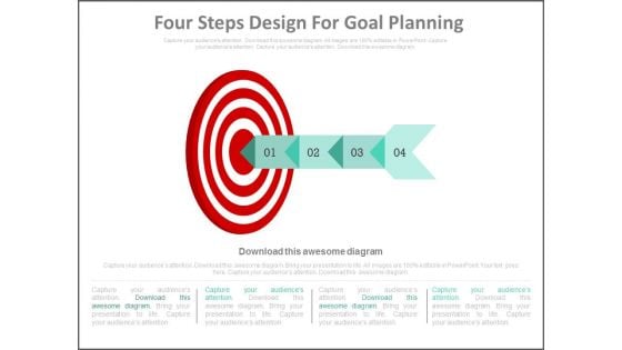 Four Steps Design For Goal Planning Powerpoint Slides