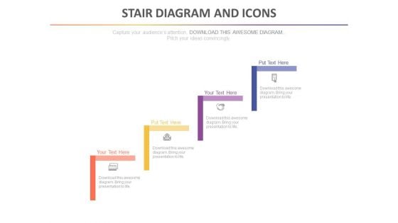 Four Steps Diagram For Competitive Advantage Strategy Powerpoint Template