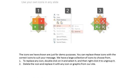 Four Steps Diagram With Icons Powerpoint Template