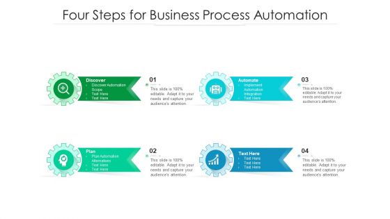 Four Steps For Business Process Automation Ppt PowerPoint Presentation File Formats PDF